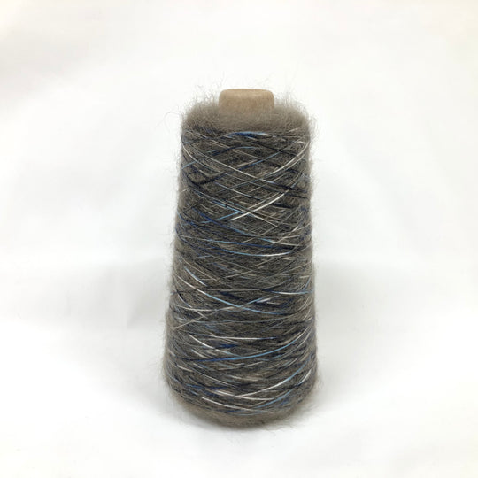 もったいない糸:1028　   キッドモヘア55%ｘアクリルスラブ絣 　約210g(1554m）