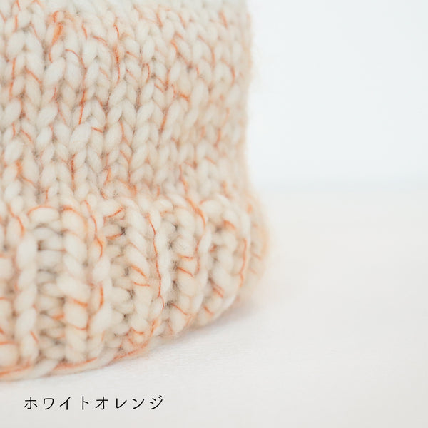 sawada itto：サワダイット-デジタル編み図2206a-8-カラーブロックポンポンニット帽