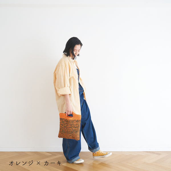 sawada itto：サワダイット-デジタル編み図2211km-9-ペタンコバッグ