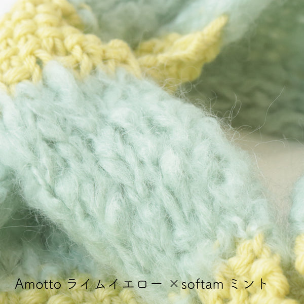 sawada itto：サワダイット-Amotto×softam-ボーダーマフラー
