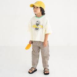 ami amie : パンダサーファーワイドTシャツ/241014