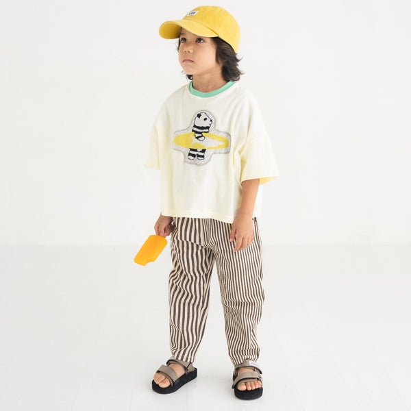 ami amie : パンダサーファーワイドTシャツ/241014
