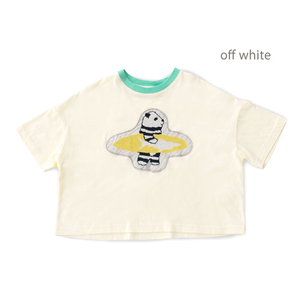 ami amie : パンダサーファーワイドTシャツ/241014