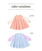 ami amie(OUTLET) : 袖シフォン長袖Aラインワンピース/241025