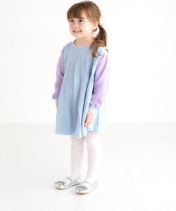 ami amie(OUTLET) : 袖シフォン長袖Aラインワンピース/241025