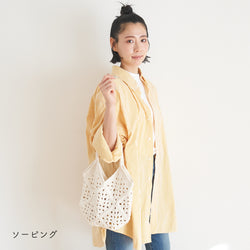 sawada itto：サワダイット-NATURAL COTTON SLIM-グラニースクエアバッグ