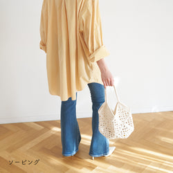 sawada itto：サワダイット-NATURAL COTTON SLIM-グラニースクエアバッグ