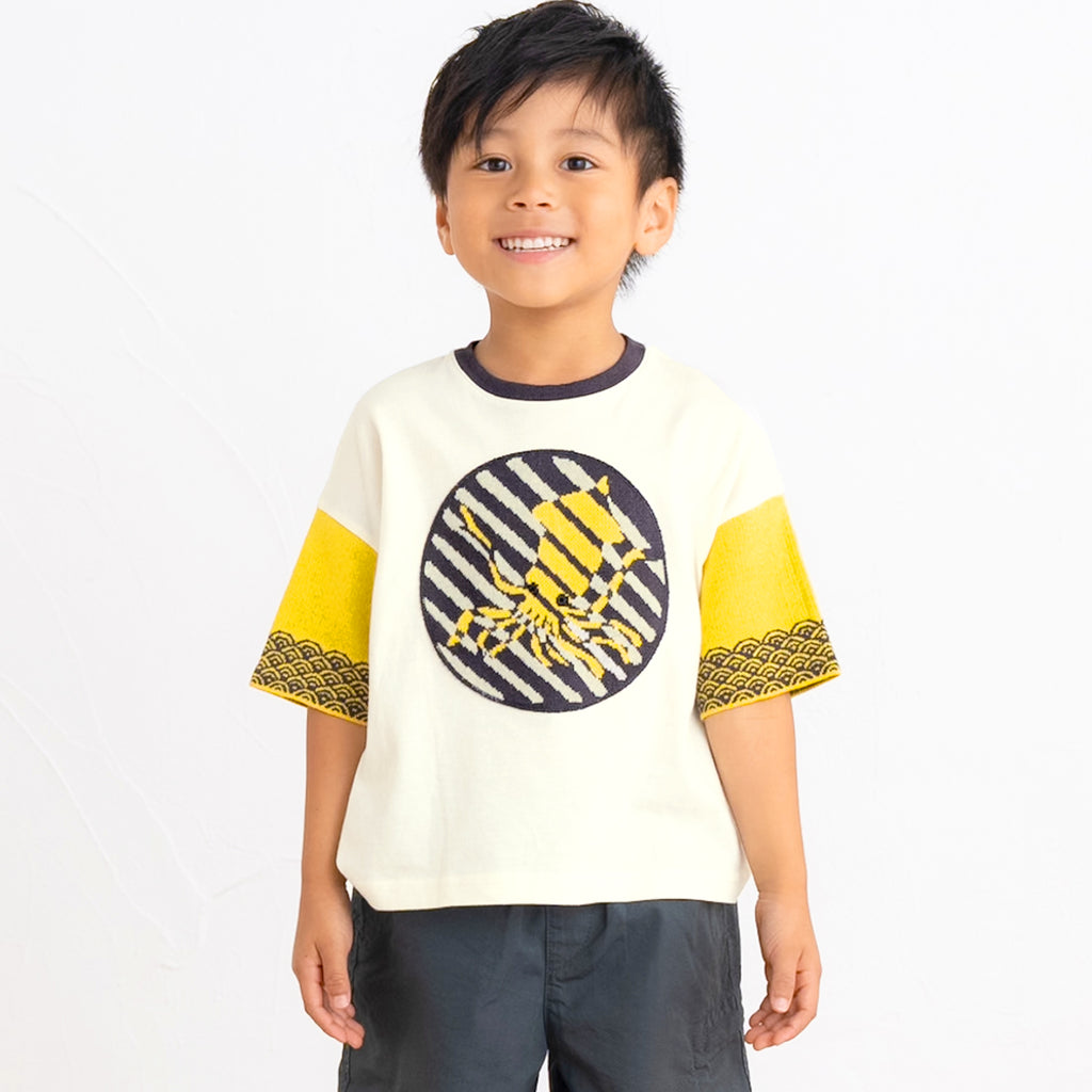 ami amie :イカボーダーワイドTシャツ/251012
