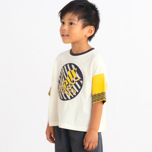 ami amie :イカボーダーワイドTシャツ/251012
