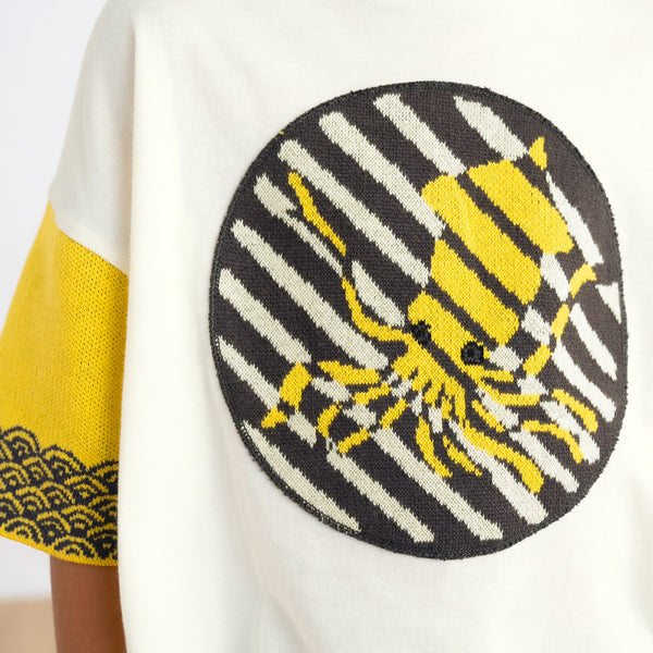 ami amie :イカボーダーワイドTシャツ/251012