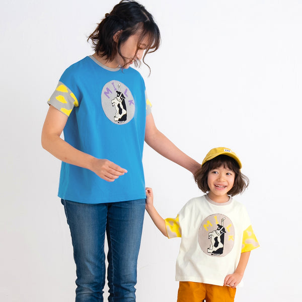 【キッズ＆ママサイズ】ami amie :ミルクぎゅ～っとワイドTシャツ/251013