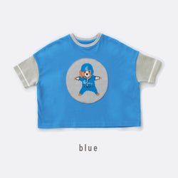 【キッズ＆ママサイズ】ami amie :デコポン犬ワイドTシャツ/251014