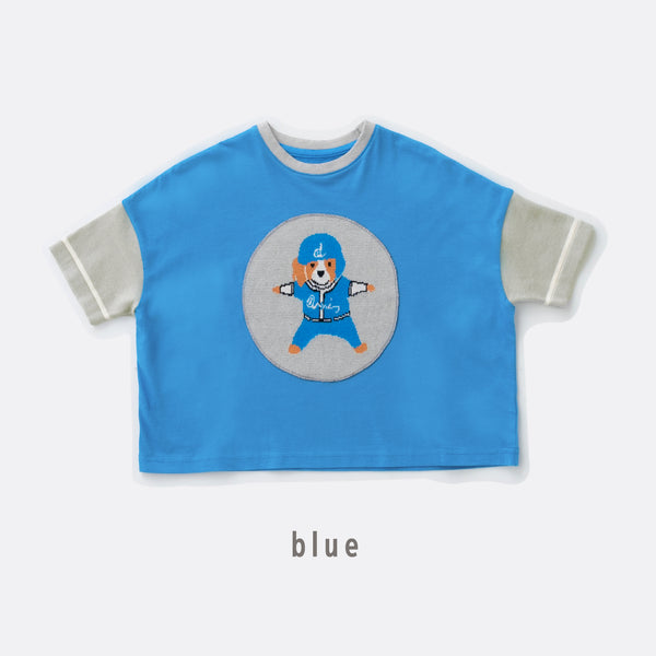 【キッズ＆ママサイズ】ami amie :デコポン犬ワイドTシャツ/251014