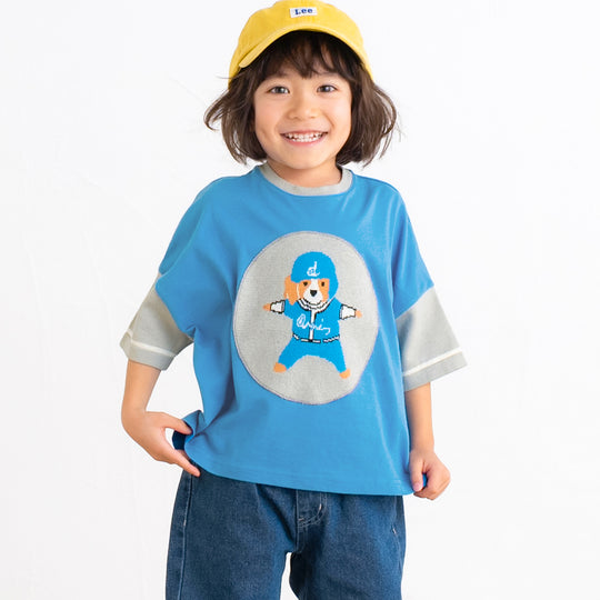 【キッズ＆ママサイズ】ami amie :デコポン犬ワイドTシャツ/251014