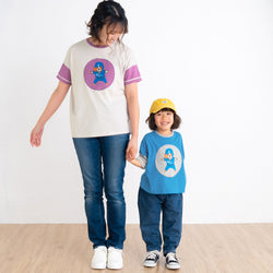 【キッズ＆ママサイズ】ami amie :デコポン犬ワイドTシャツ/251014
