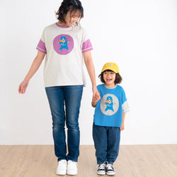 【キッズ＆ママサイズ】ami amie :デコポン犬ワイドTシャツ/251014