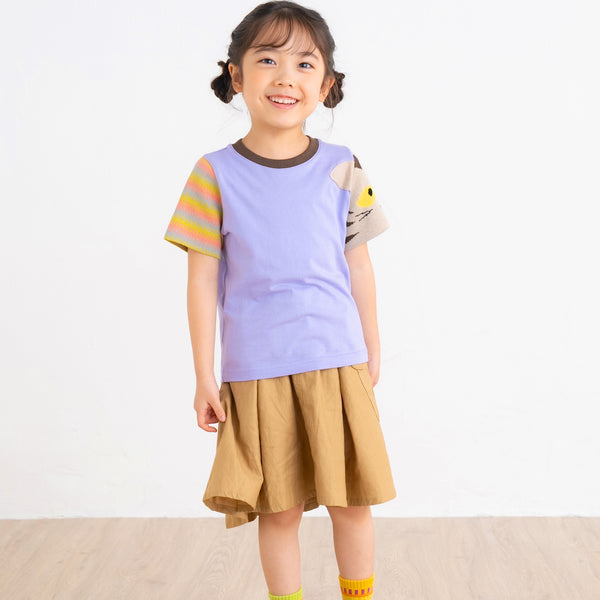 ami amie :ねこニット袖Tシャツ/251016