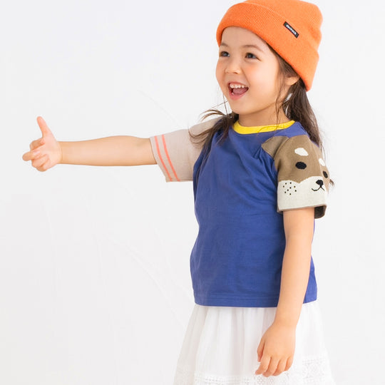 ami amie :柴犬ニット袖Tシャツ/251017