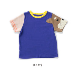 ami amie :柴犬ニット袖Tシャツ/251017