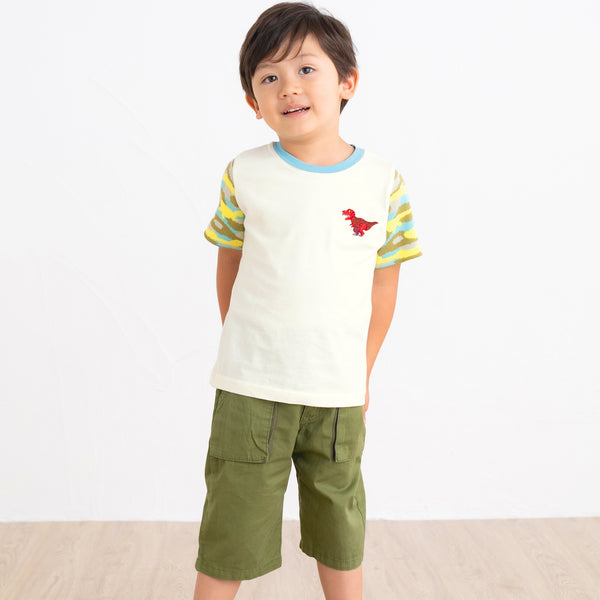 ami amie :迷彩ダイナソーTシャツ/251018