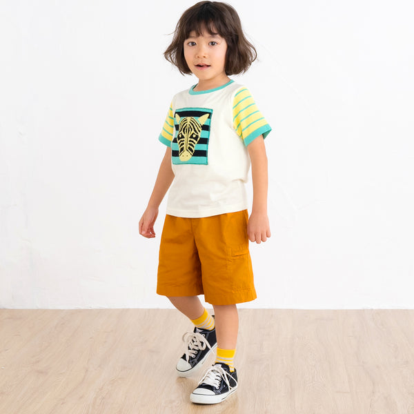 【キッズ＆ママサイズ】ami amie :しまうまボーダーTシャツ/251019