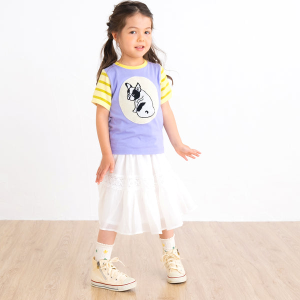 【キッズ＆ママサイズ】ami amie :フレンチブルドッグTシャツ/251020