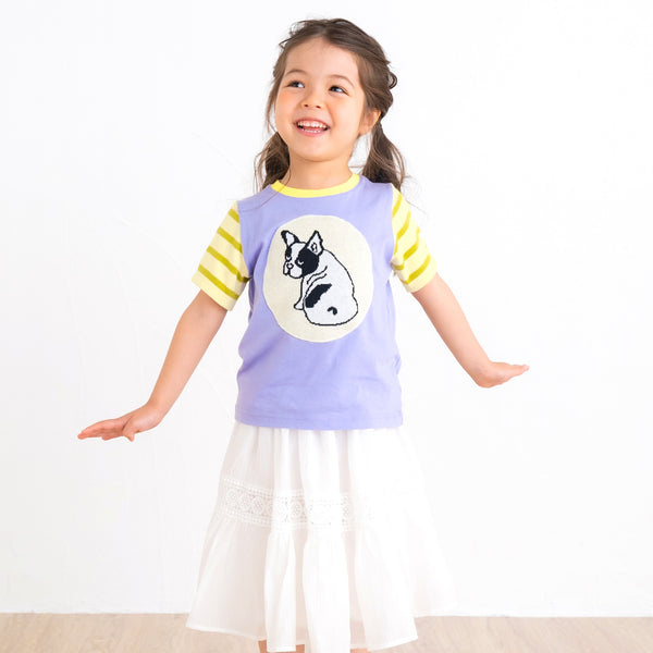 【キッズ＆ママサイズ】ami amie :フレンチブルドッグTシャツ/251020