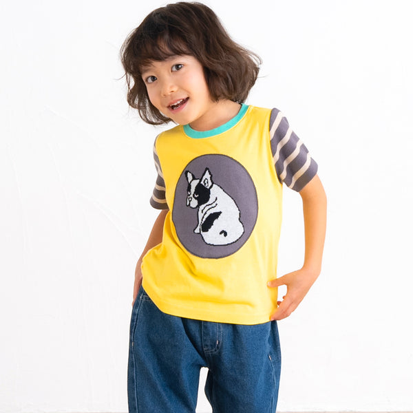【キッズ＆ママサイズ】ami amie :フレンチブルドッグTシャツ/251020