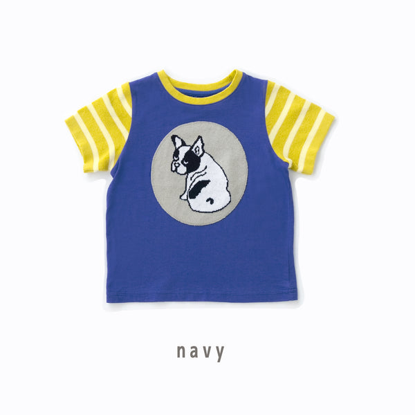 【キッズ＆ママサイズ】ami amie :フレンチブルドッグTシャツ/251020