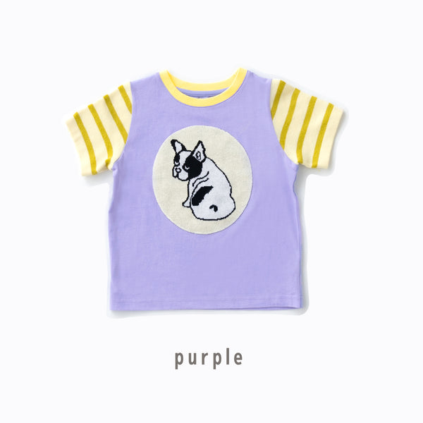 【キッズ＆ママサイズ】ami amie :フレンチブルドッグTシャツ/251020