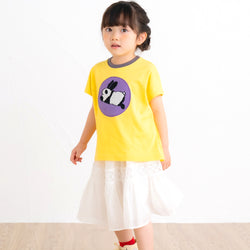 【キッズ＆ママサイズ】ami amie :うさパンダフレンチスリーブTシャツ/251021