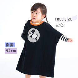 【キッズ＆ママサイズ】ami amie :うさパンダフレンチスリーブTシャツ/251021