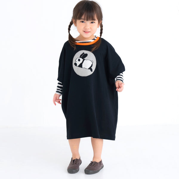 【キッズ＆ママサイズ】ami amie :うさパンダフレンチスリーブTシャツ/251021