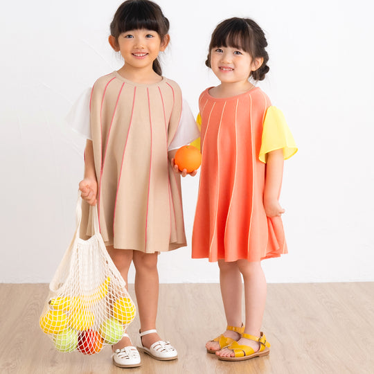 ami amie :シフォン袖Aラインワンピース/251024