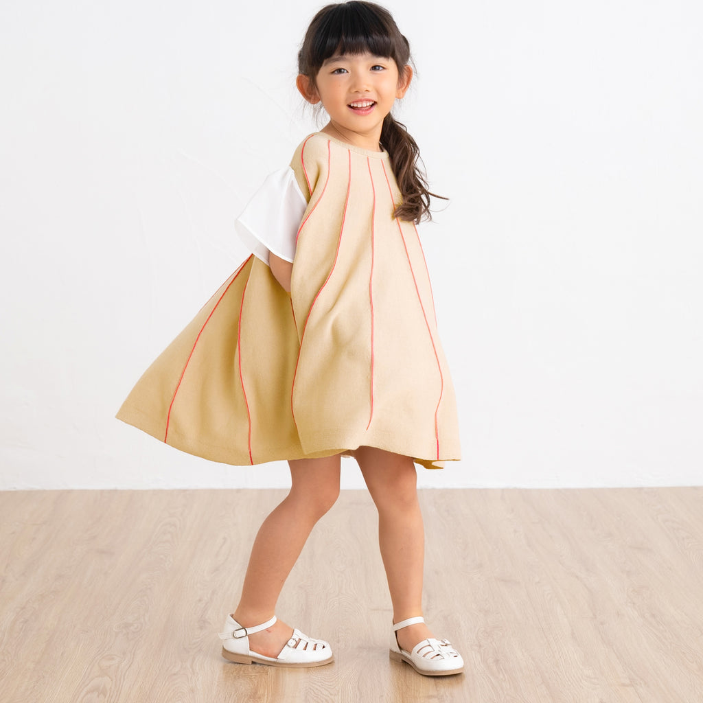 ami amie :シフォン袖Aラインワンピース/251024