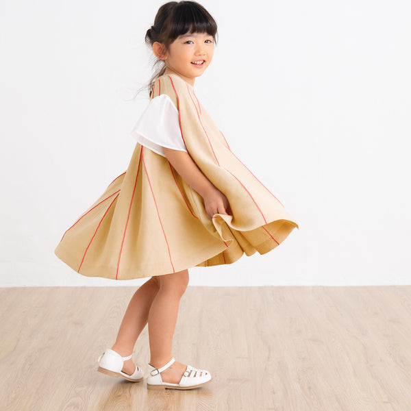 ami amie :シフォン袖Aラインワンピース/251024