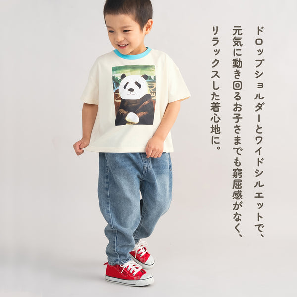 【キッズ&ママサイズ】ami amie : モナ・パンダTシャツ/261007