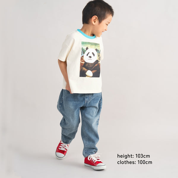 【キッズ&ママサイズ】ami amie : モナ・パンダTシャツ/261007
