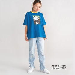 【キッズ&ママサイズ】ami amie : モナ・パンダTシャツ/261007