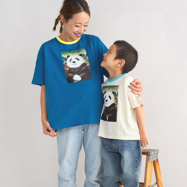 【キッズ&ママサイズ】ami amie : モナ・パンダTシャツ/261007