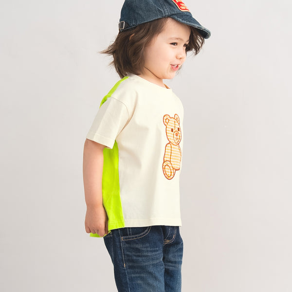【キッズ&ママサイズ】ami amie : キズクマ刺繍Tシャツ/261008