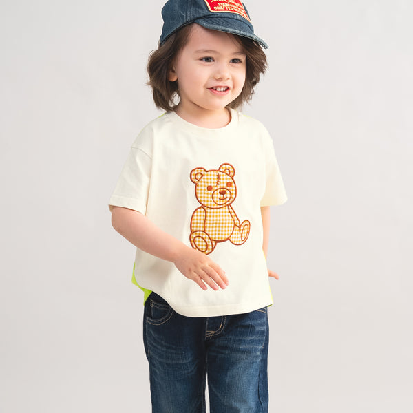 【キッズ&ママサイズ】ami amie : キズクマ刺繍Tシャツ/261008