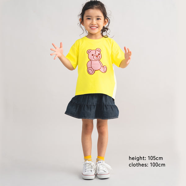 【キッズ&ママサイズ】ami amie : キズクマ刺繍Tシャツ/261008