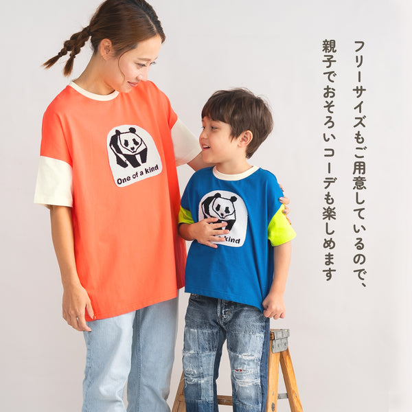 【キッズ&ママサイズ】ami amie : パンダTシャツ/261009