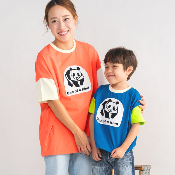 【キッズ&ママサイズ】ami amie : パンダTシャツ/261009