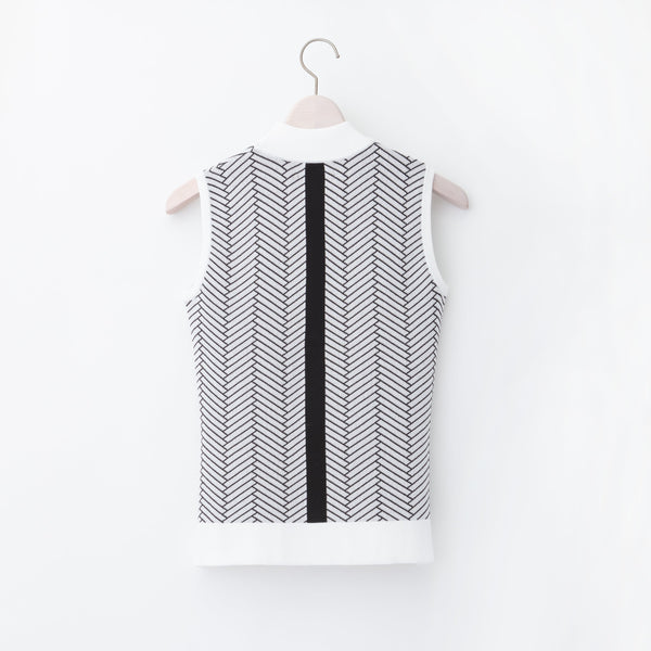 《SALE》ハリーストレッチ 12G ジャガードニット ベスト〈WOMENS〉