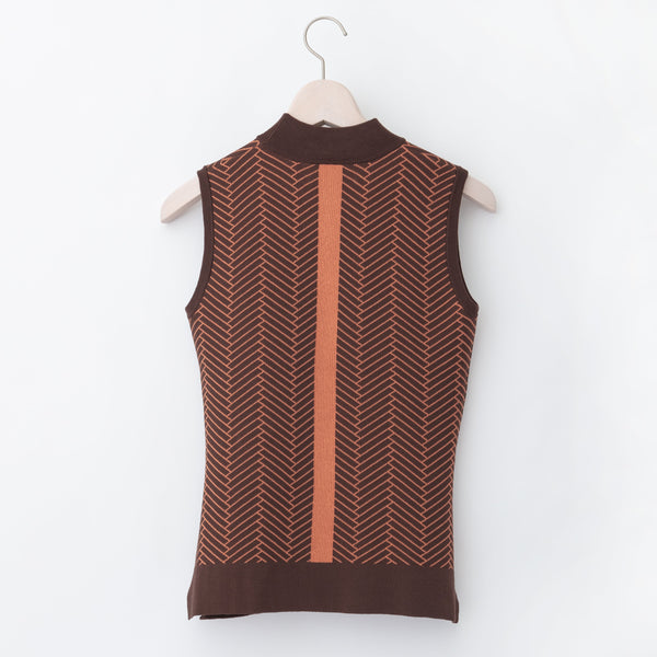 《SALE》ハリーストレッチ 12G ジャガードニット ベスト〈WOMENS〉