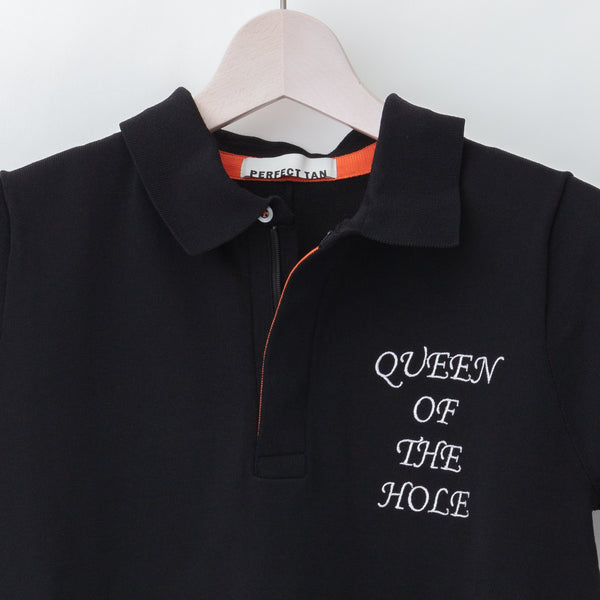 PERFECT TAN｜《SALE》ハイゲージニットポロ バックフレアトップス〈WOMENS〉