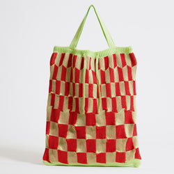 marusawa:D'eco Bag/和紙糸xリサイクルポリエステル　凸凹（デコボコ）ニットバッグ