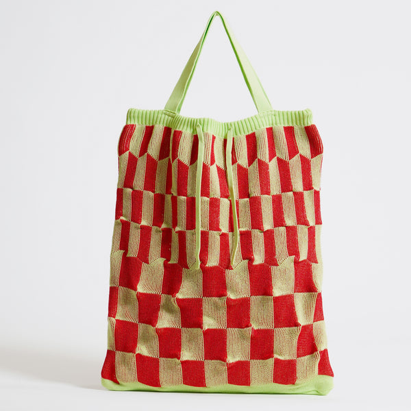 marusawa:D'eco Bag/和紙糸xリサイクルポリエステル　凸凹（デコボコ）ニットバッグ